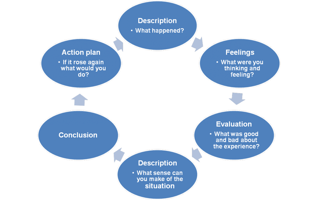 gibbs reflective cycle example essay in education